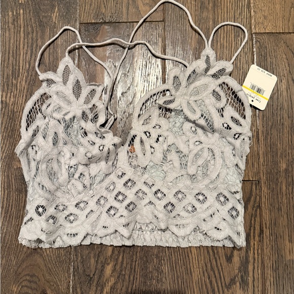 Free People Tops - Free People Women’s Size M Gray Lace Crop Top/ Bralette